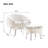 Gudbrand Velvet Barrel Chair with Ottoman-1930883033