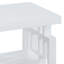 Table de bout rectangulaire haute brillance blanche