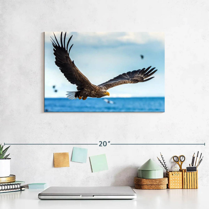 Eagle In Flight, 8" H x 12" W