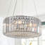 Lustre en cristal à 5 lumières à intensité variable Luccas, plafonnier industriel pour cuisine-68143341