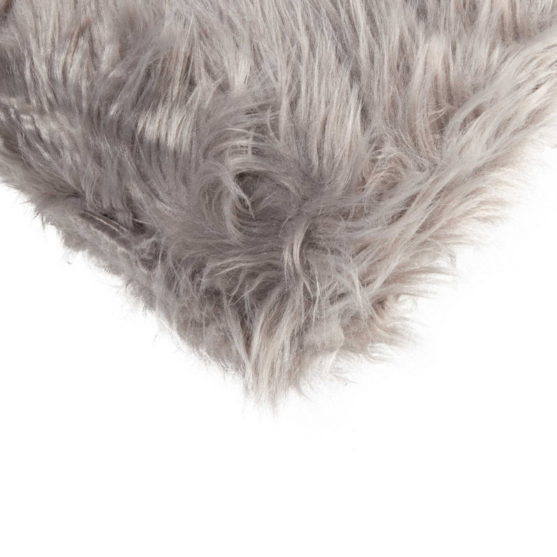 Set of Two 12" X 20" Blush Cowhide Throw Pillow, Gray