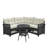Bogovic 3-Person Boho-Style Wicker Sectional Seating Group With Cushions-1739263490