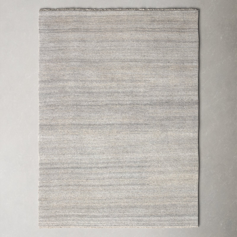 Vapor Gray Hand-Knotted Wool 10' x 14' Transitional Area Rug