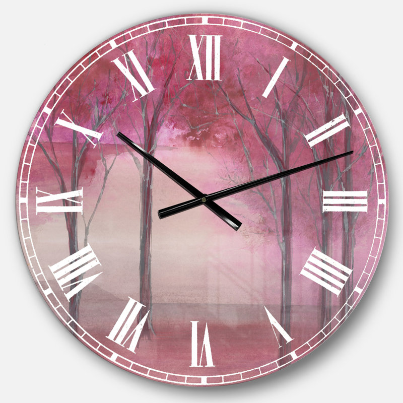 Rose forêt - horloge murale, Moyen