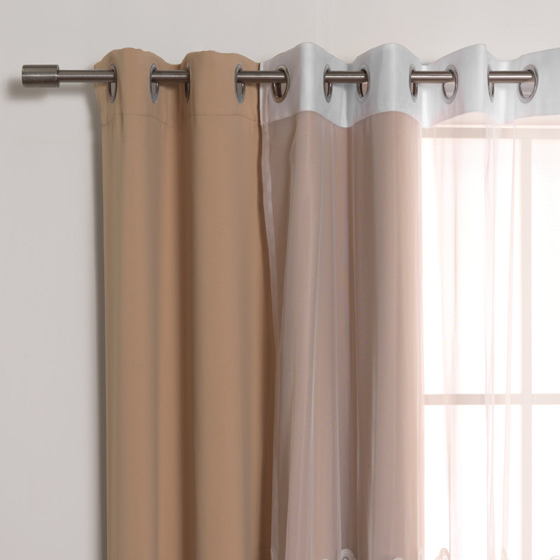 Paire de rideaux occultant et isolants Brunonas Mix & Match, L 52 po x L 84 po, Blé