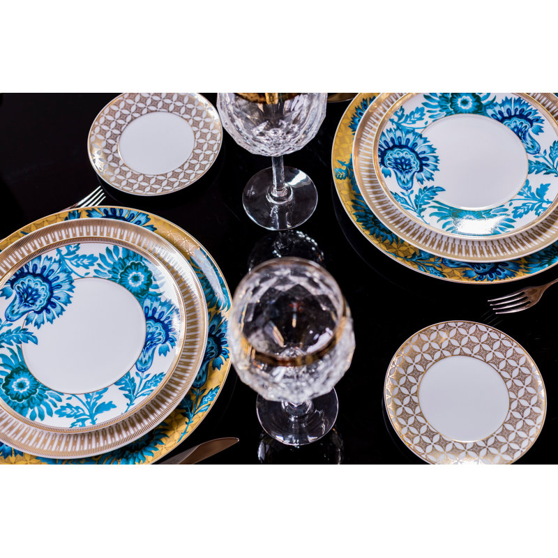 Gold Exotic 6.65'' Porcelain China Appetizer Plate