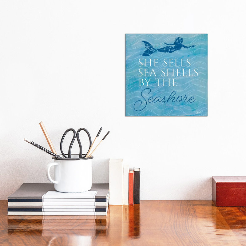 She Sells Seashells by Kate Sherrill - Wrapped Canvas Print, 30.48 cm H x 30.48 cm W