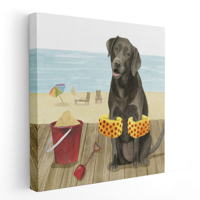 Lets Go For A Boardwalk II - Canvas Print Wall Art, H 12 po x l 12 po