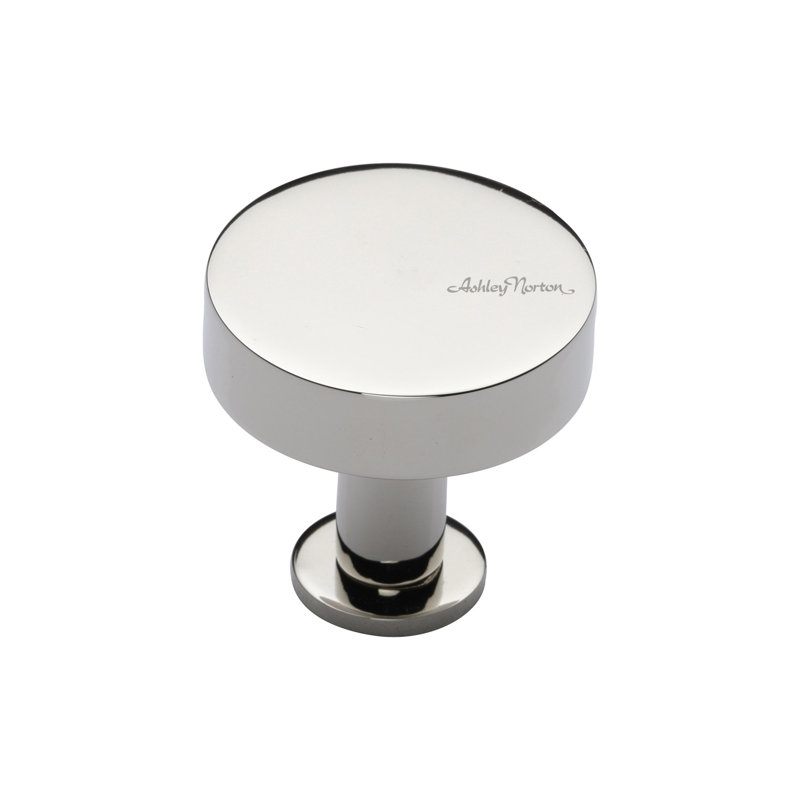 1 1/4" Diameter Round Knob, Polished Nickel, 1 1/4"