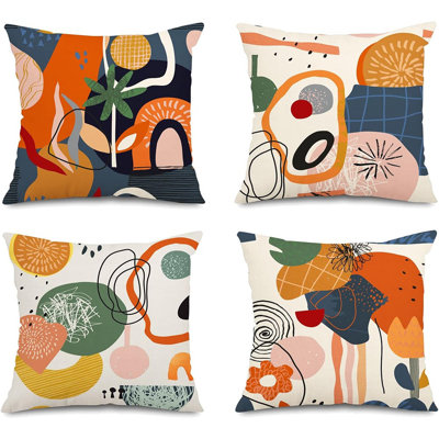 Decorative Throw Pillow Covers 18X18 Set Of 4