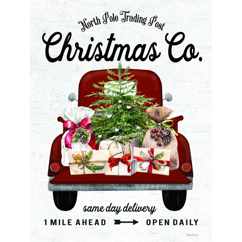 Gabrijela Christmas Co. Truck Livraison - Impression sur toile tendue, H 48 po x l 32 po
