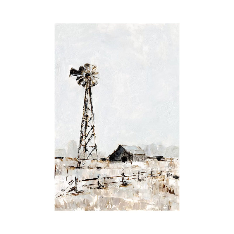 «Rustic Prairie I» par Ethan Harper - reproduction d'art, H 12 po x l 8 po x P 0,75 po, Toile tendue, Pas de tapis