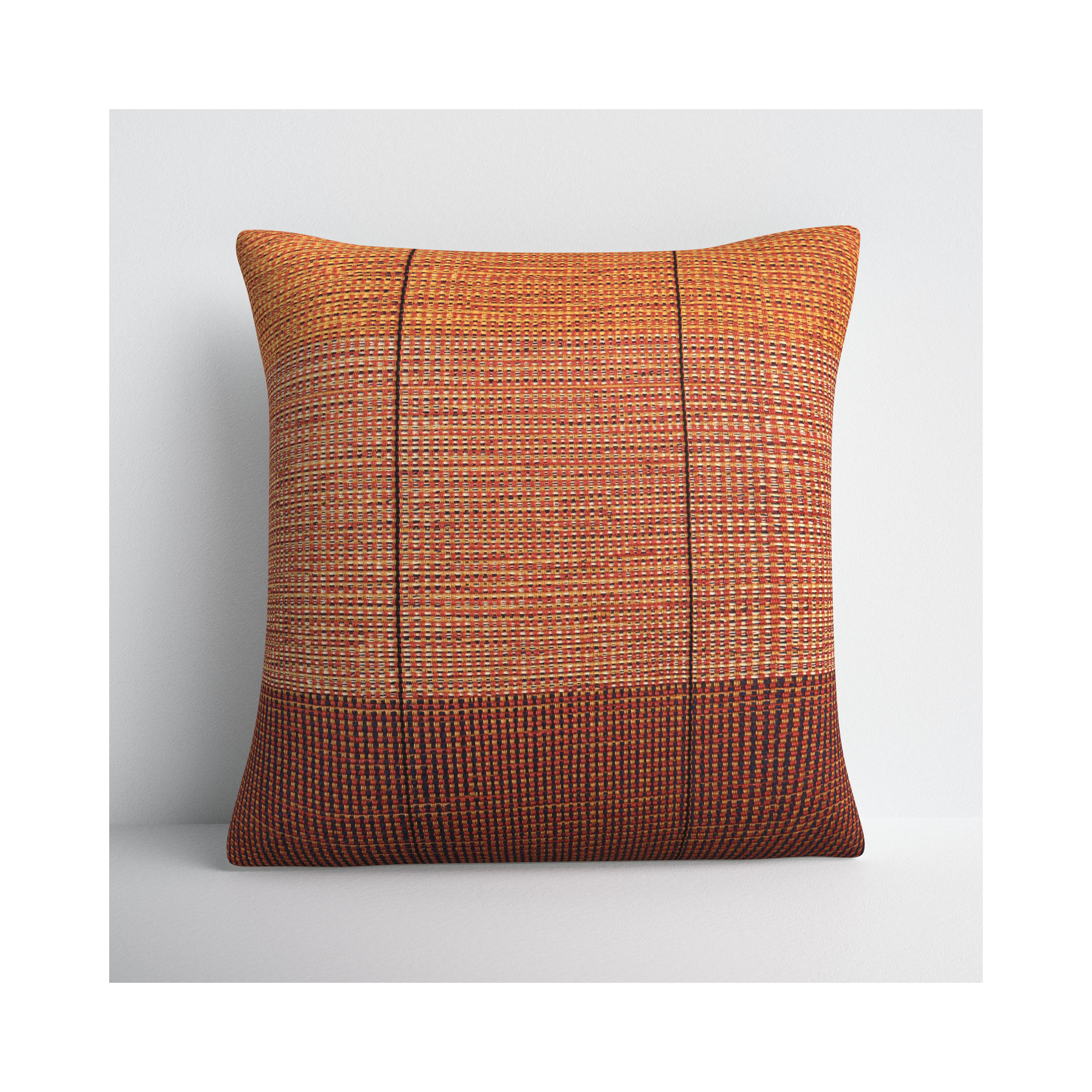 Clyde Embroidered Cotton Throw Pillow, Down Alternative