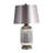 Textured Glass, 27" Ridged Silver Table Lamp