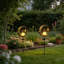 3 lumières solaires d'insertion de sol ange féerique, lumière de jardin d'extérieur en métal à lumière chaude, conception pliable et détachable (goutte d'eau)