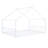 Metal House Bed, White-114246891