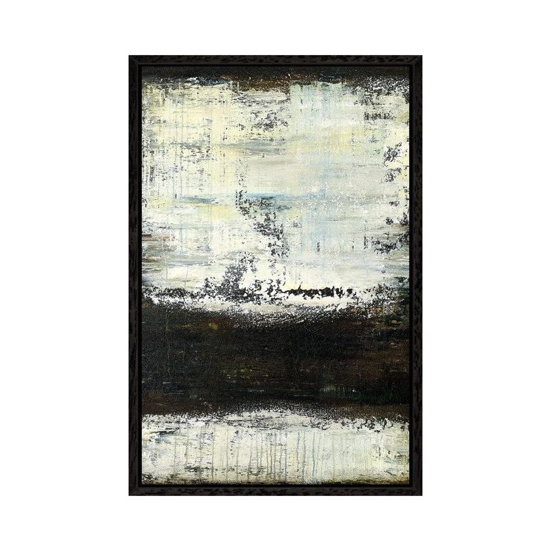 Midnight Snowstorm 1 Piece Painting on Canvas, 66.04 cm H x 45.72 cm W, Black Framed