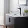 Glass Circular Vessel Bathroom Sink with Faucet