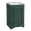 Ensemble de meuble-lavabo sur pied 20 po avec lavabo en céramique, meuble-lavabo simple autoportant avec porte à fermeture douce, tablette réglable, style moderne, vert.-1060180339