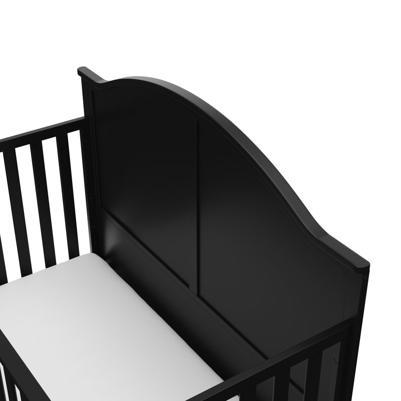 Lit de bébé convertible 5-en-1 Graco Wilfred, Noir, noir, noir, noir, Lit à barreaux