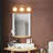Pranet Iron Glass/Metal Bathroom Vanity Light 3 Light Vanity Light