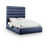 Tissu chenille bleu marine
