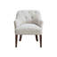 Fauteuil Beca, dossier capitonné, accoudoirs inclinés, polyester beige-118708276