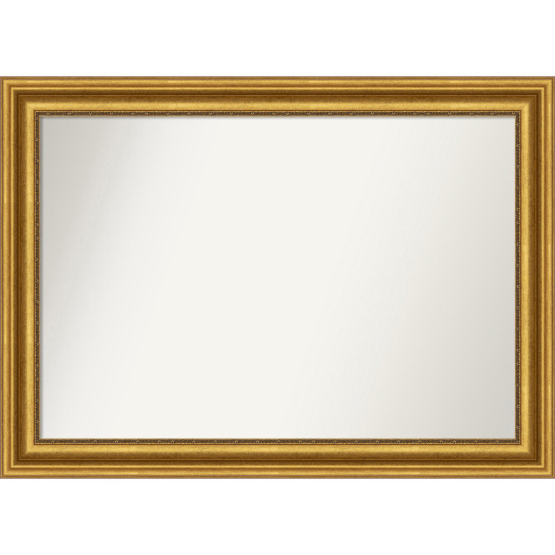 Miroir de salle de bain Jashawna, 31,75 po x 43,75 po, Doré