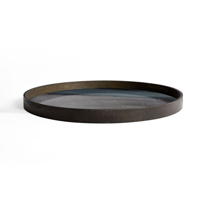 Linear Flow Round Abstract Decorative Tray