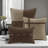 Rustic 7-piece Bedding Set, Faux Suede Comforter, Brown, Queen Size