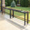 Table de bar rectangulaire en métal pour l'extérieur (ensemble de 2)