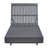 Acacia Solid Wood Outdoor Chaise Lounge with Water-Repellent Cushion, 400lbs Capacity, Modern Patio Sun Lounger for Garden, Poolside