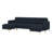 L-Shape Convertible Sectional Sofa With Movable Ottoman-764910353