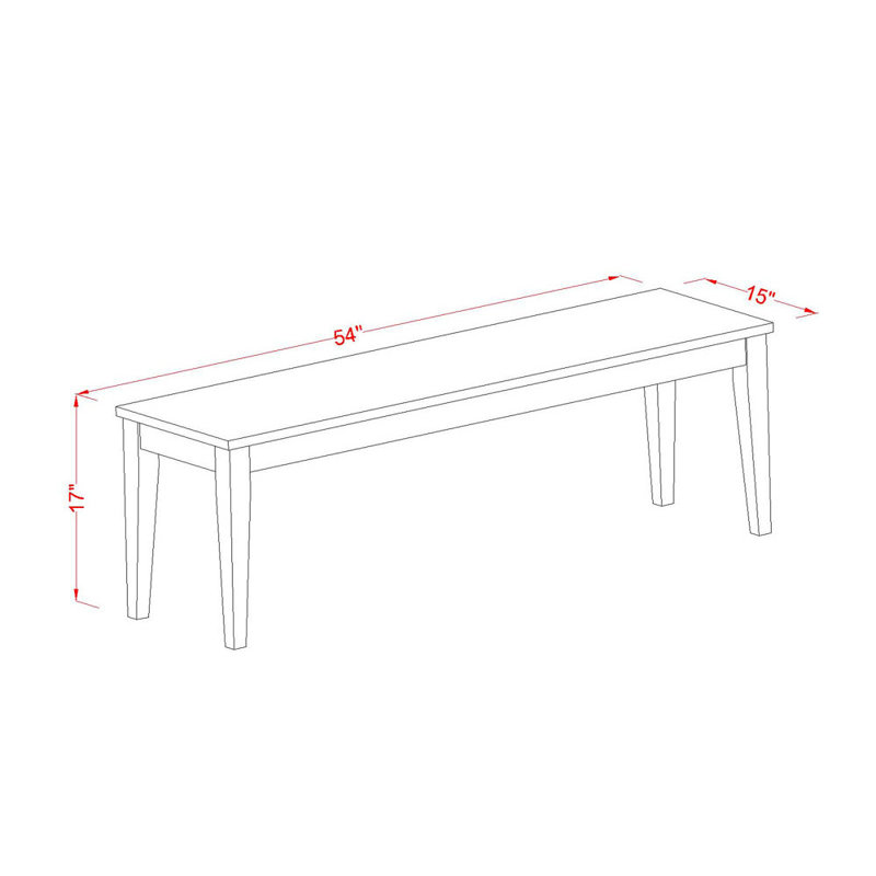6 Piece Kitchen Table Set Contains a Rectangle Dining Table with Butterfly Leaf and 4 Dining Chairs with a Bench, Buttermilk & Cherry