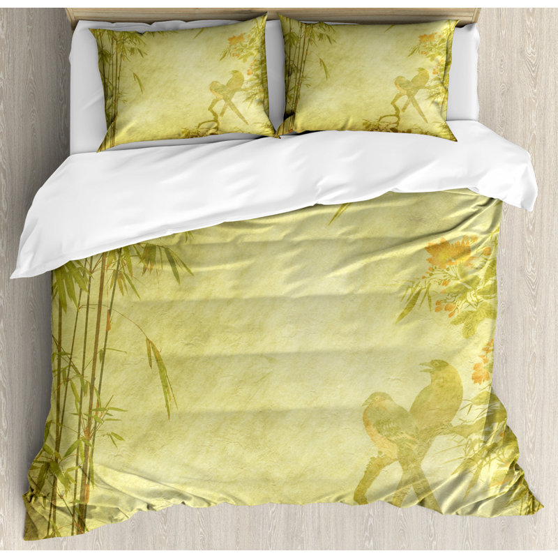 Eclectic Floral Duvet Cover, King Duvet Cover + 2 Standard Shams