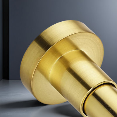 Tringle à rideau de douche à ressort à tension réglable robuste, installation antidérapante sans perçage, acier de fer antirouille avec finition or brossé