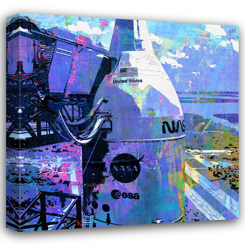 «Nasa Artemis Moon Rocket» par Stephen Chambers, impression sur toile tendue, L 30 po x H 30 po