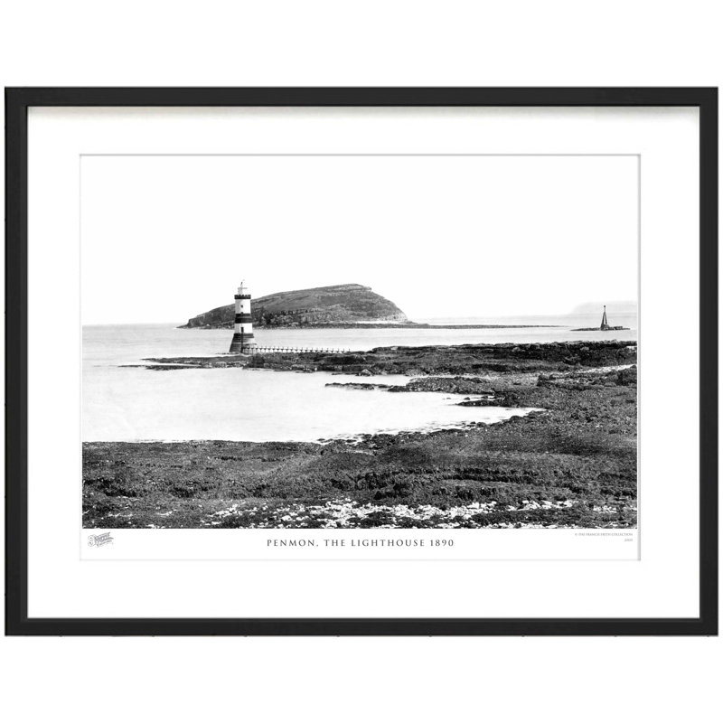 Penmon, The Lighthouse 1890 by Francis Frith - Single Picture Frame Print, 28cm H x 36cm W x 2.3cm D