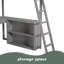Loft Bed With Ladder, Shelves, And Desk-1233821763-1233821821