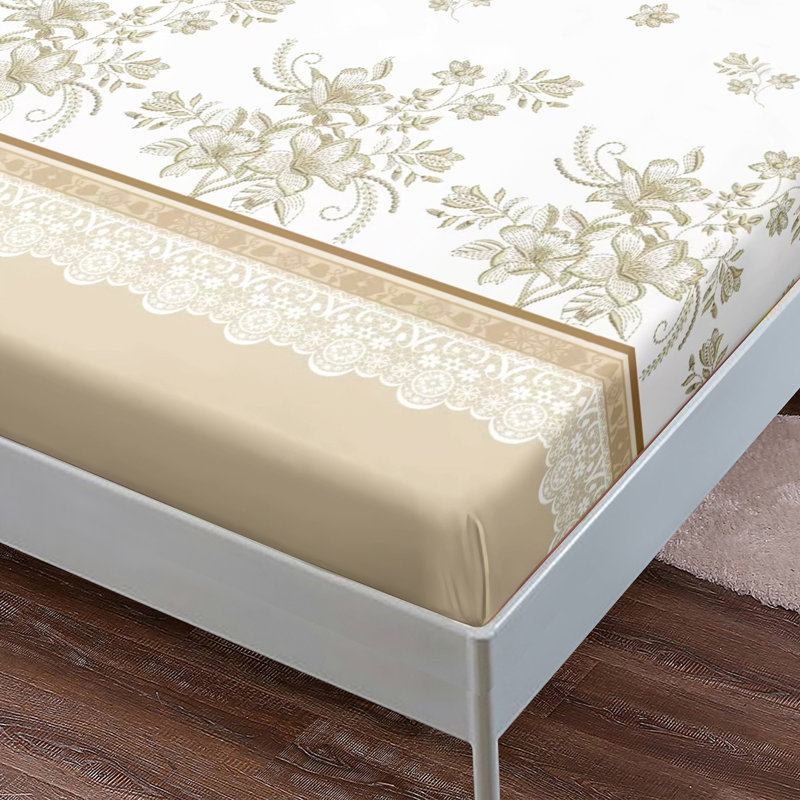 Trendy Complete Bedding Set 4 Piece Duvet Cover Fitted Sheet with Matching Pillow Cases 100% Microfibre Material, Leo Floral