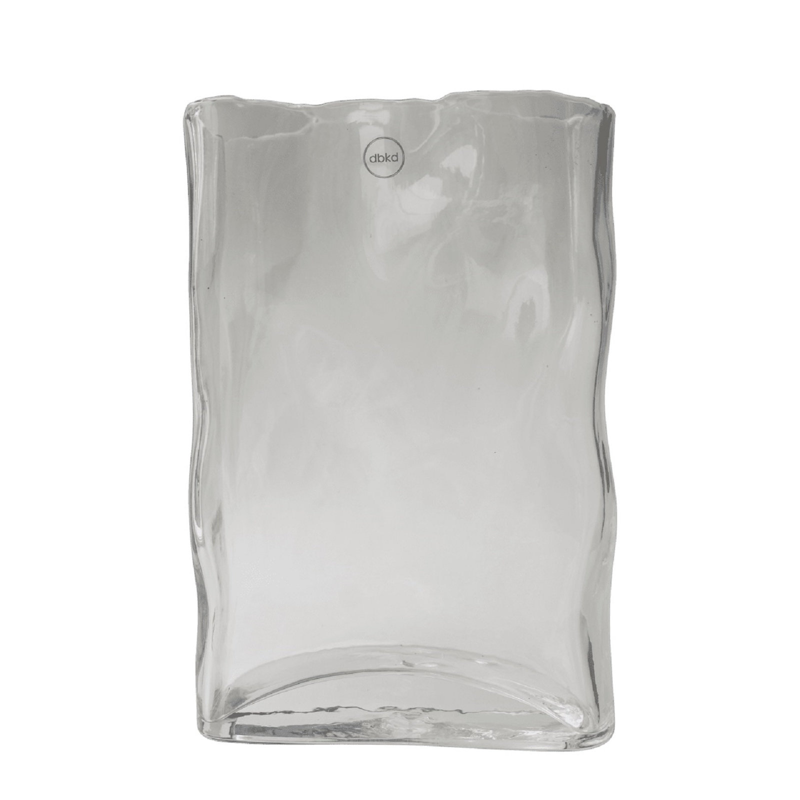 Filia Glass Table Vase, Clear, 11.1" H x 7.87" W x 4.33" D