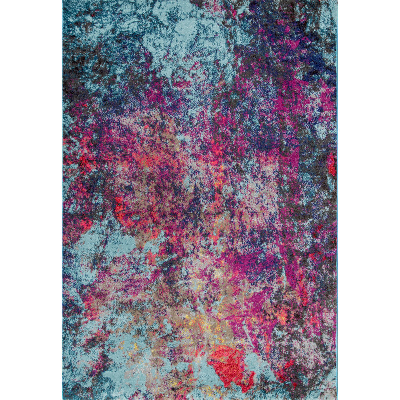 Multicolore / ivoire Taina, Rectangle 4 pi 1 po x 6 pi