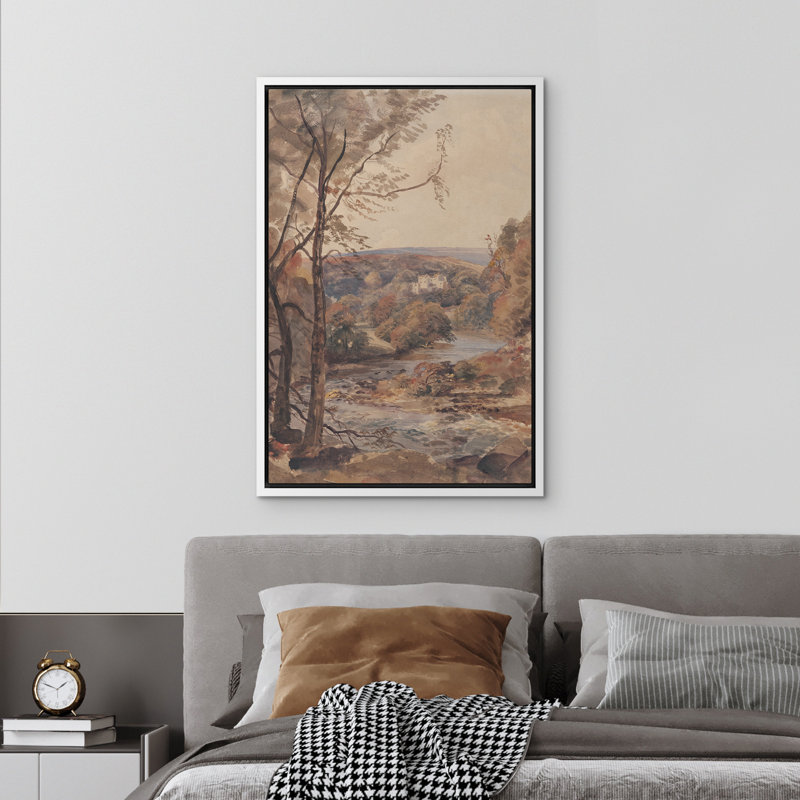 Paysage vibrant, campagne impressionniste, campagne française rustique, Blanc, H 36 po x l 24 po