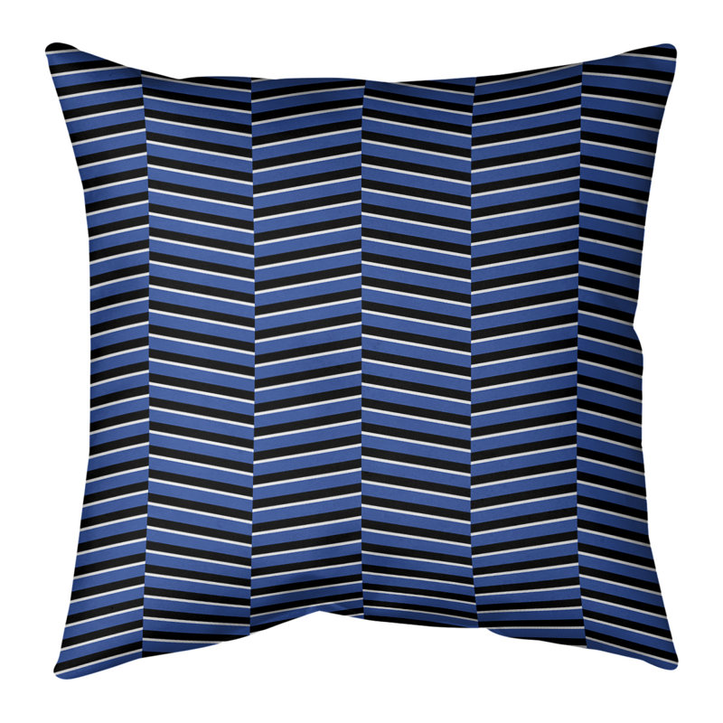Coussin Fractured Stripes, H 20 po x l 20 po, Duvet synthétique, Île Seymour Nord, Galapagos