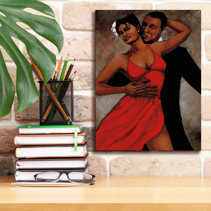 Red Barrel Studio 'Fantasy In Red' By Monica Stewart, Canvas Wall Art, H 16 po x l 12 po x P 0,75 po