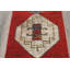 Tapis de couloir géométrique rouge 33,5 x 143,7 pouces