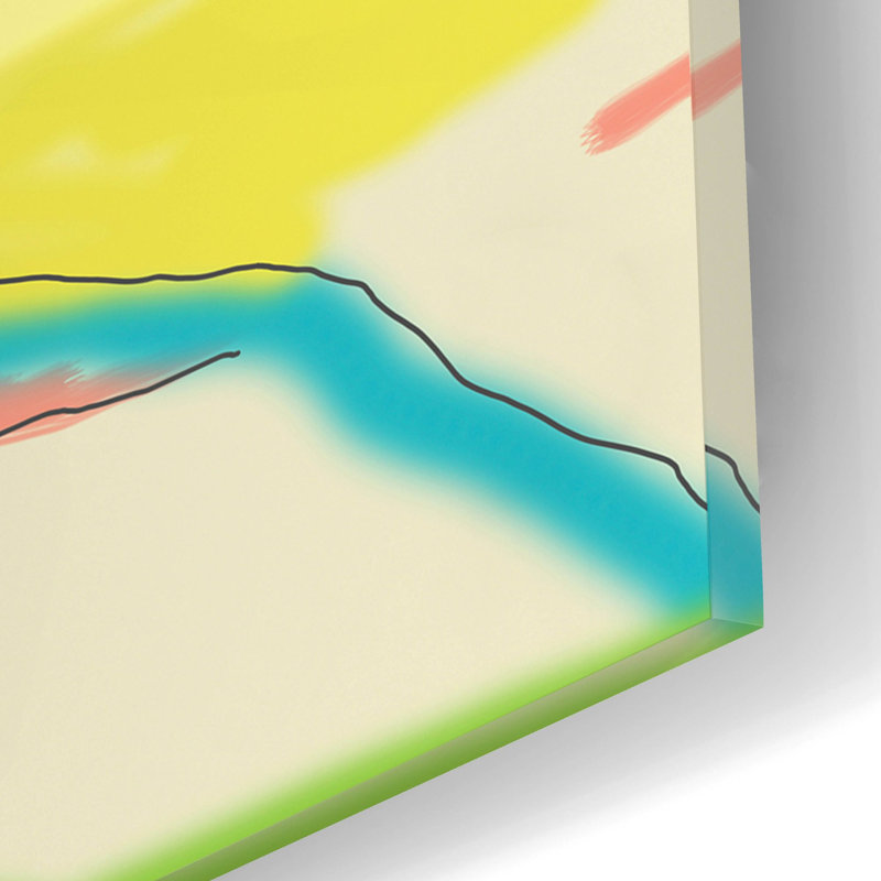 Art mural en verre «Deconstructed Landscape 3» par Jan Weiss, H 16 po x l 12 po x P 0,13 po