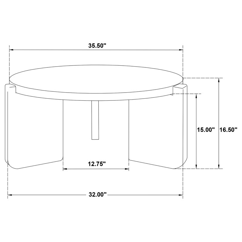 Lansing Black 3-piece Coffee Table Set