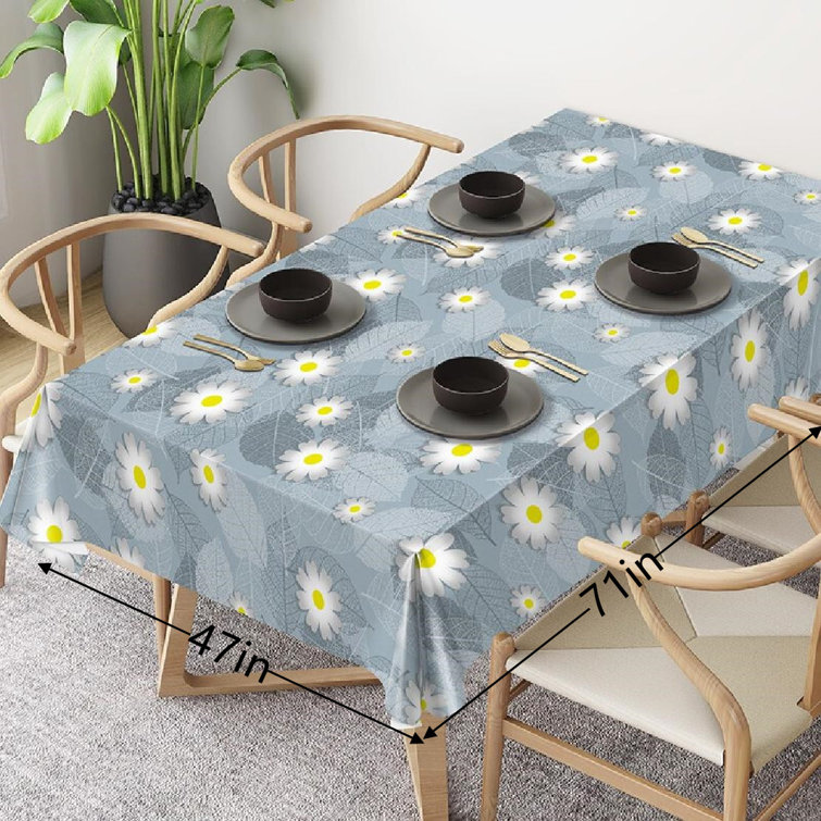 Red Barrel Studio® Rectangle Floral PVC Tablecloth | Wayfair