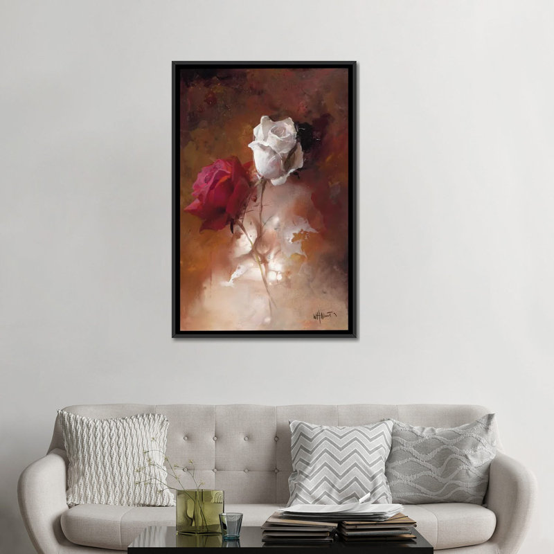 « a couple i », impression sur toile, H 26 po x l 18 po x P 1,5 po, Toile encadrée noire, Pas de tapis